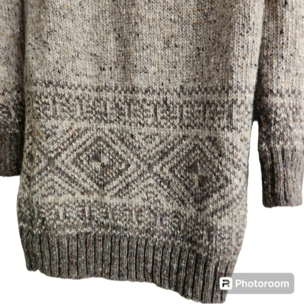 Inis Crafts Wool hooded Cardigan sweater size medium - Picture 4 of 11